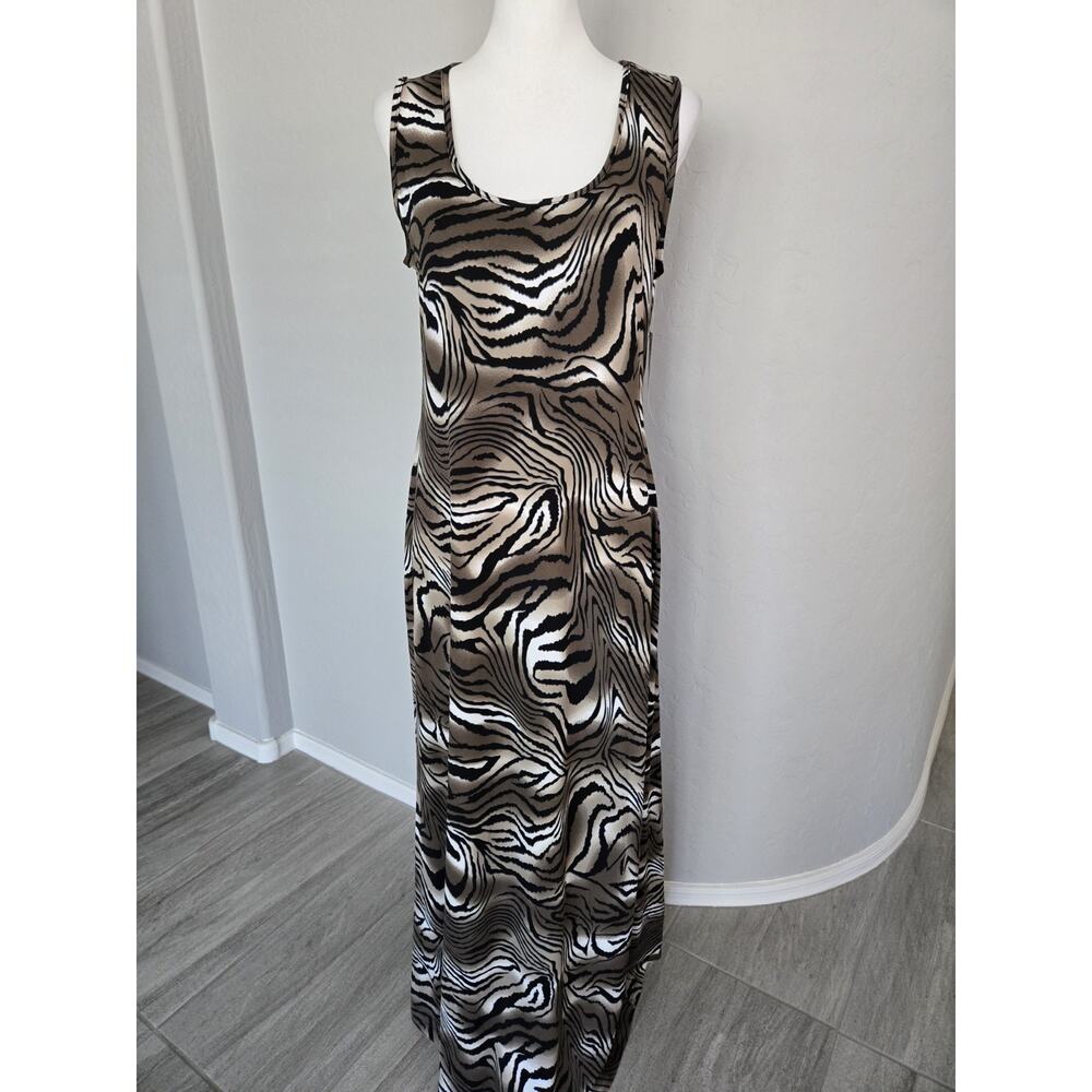 NWT Stretch Animal Print Maxi Tank Dress NY Collection Sz M - New With Tags - Picture 6 of 13